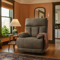 Deschutes Power Lift Recliner in Deschutes Coffee styled in a Portland Montavilla cottage living room — What&