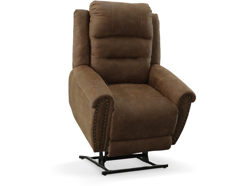 Stanton Ecola power lift recliner in Deschutes Whiskey, Oregon-made, at What&