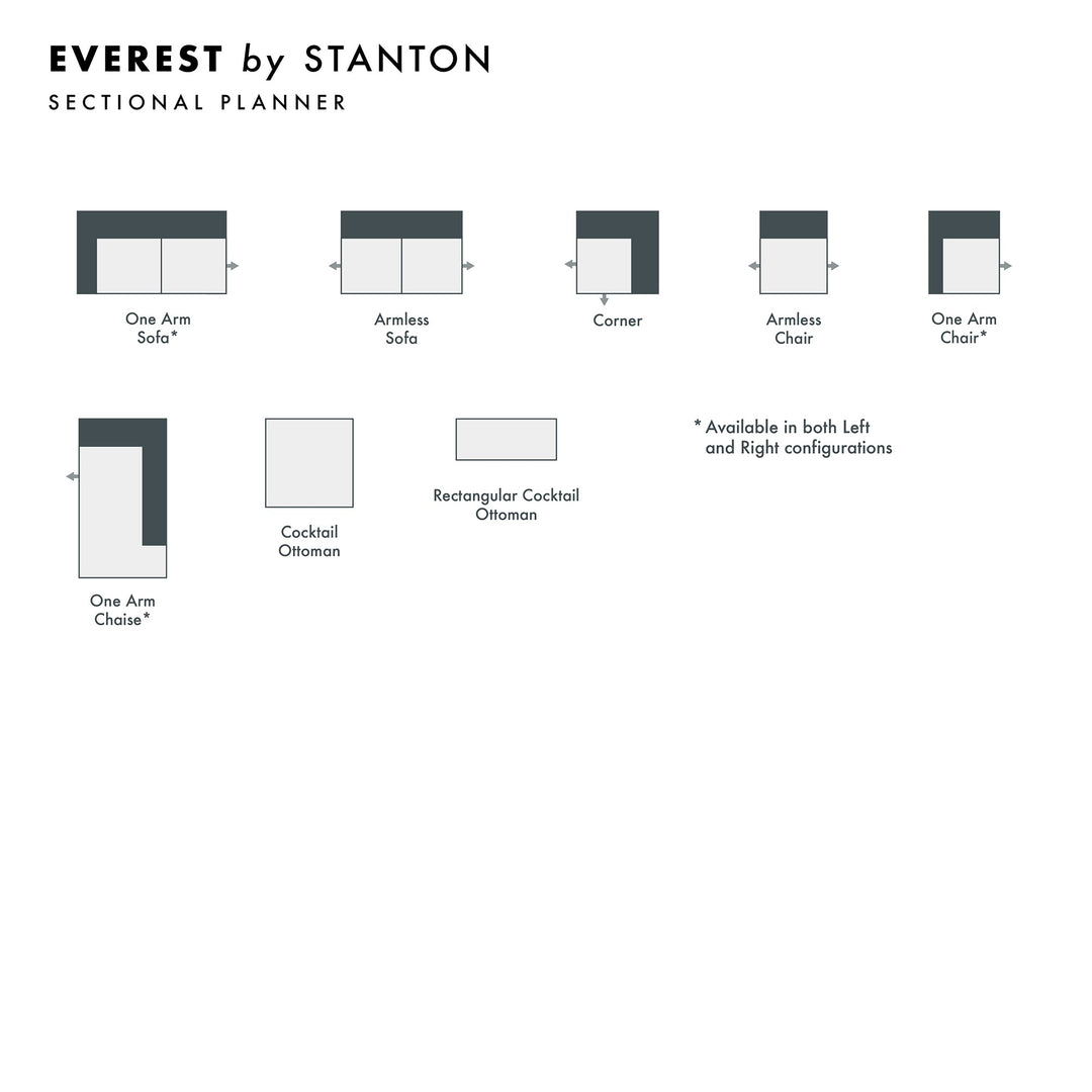 Everest Custom Sofa / Sectional configuration shot - custom sofa sectional by Stanton - Whats New Furniture Portland OR