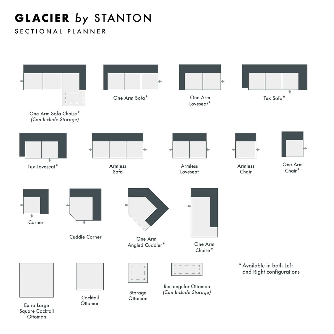 Glacier Custom Sofa / Sectional configuration shot - custom sofa sectional by Stanton - Whats New Furniture Portland OR