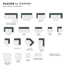Glacier Custom Sofa / Sectional configuration shot - custom sofa sectional by Stanton - Whats New Furniture Portland OR