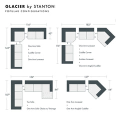 Glacier Custom Sofa / Sectional sectional configuration view - custom sofa sectional by Stanton - Whats New Furniture Portland OR