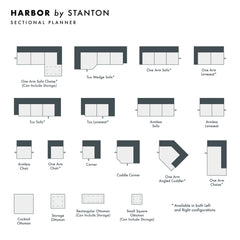 Harbor Custom Sofa / Sectional configuration shot - custom sofa sectional by Stanton - Whats New Furniture Portland OR