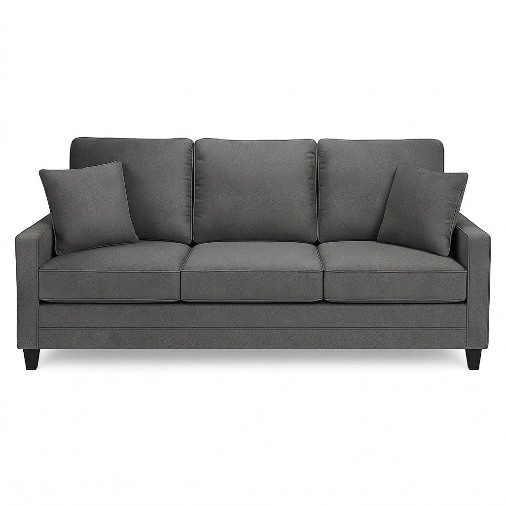 Haven Queen Sleeper Sofa in Luscious Shitake alternate front view - Oregon-made queen sleeper sofa by Stanton - Whats New Furniture Portland OR