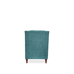 Hellion Lounge Chair in Nomad Turquoise back view - Oregon-made lounge chair by Stanton - Whats New Furniture Portland OR