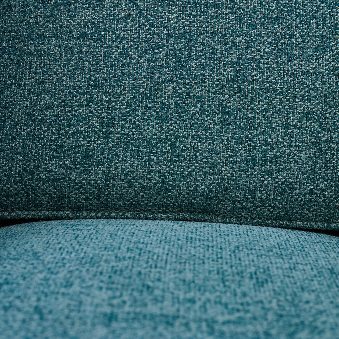 Hellion Lounge Chair in Nomad Turquoise fabric detail - Oregon-made lounge chair by Stanton - Whats New Furniture Portland OR