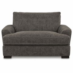 Horizon Double Chair in Polar Dark Grey chenille - Stanton 495 chair-and-a-half - Whats New Furniture Portland OR
