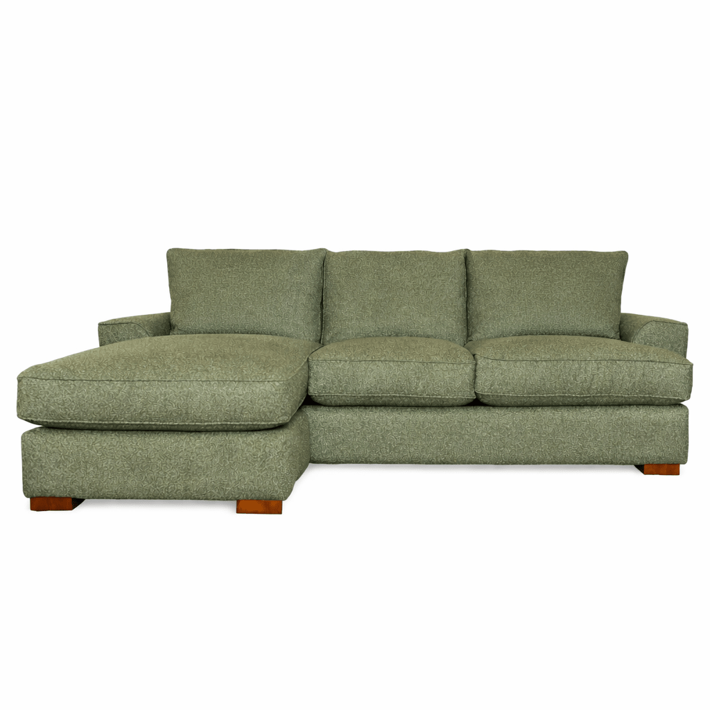 Horizon Sofa Chaise in Polar Midnight detail view - sectional sofa with chaise by Stanton - Whats New Furniture Portland OR