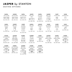 Jasper Custom Sofa / Sectional and Sofa Bed spec sheet - custom Stanton seating - Whats New Furniture Portland OR