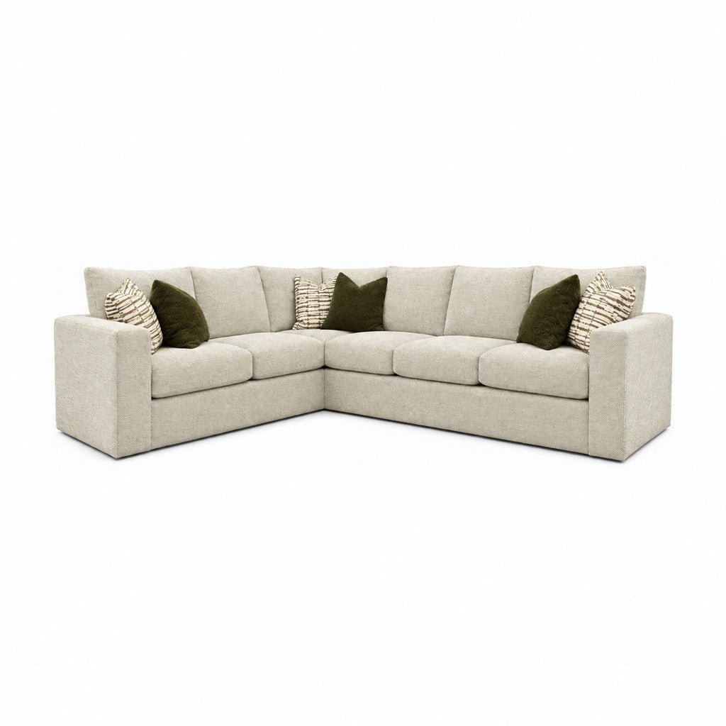 Kona Sectional in Coleman Bisque — studio front view - sectional by Stanton - Whats New Furniture Portland OR
