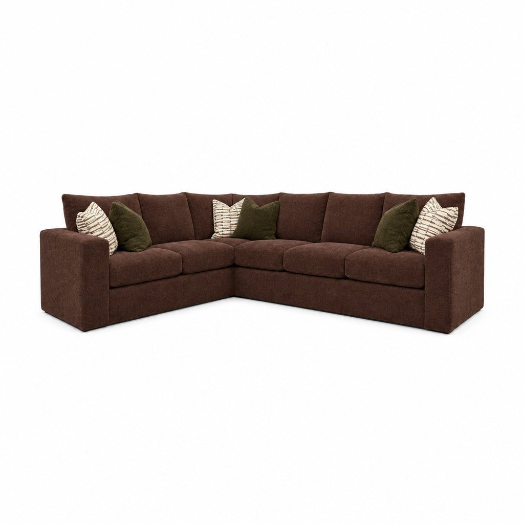 Kona Sectional in Rowana Currant — studio front view - sectional by Stanton - Whats New Furniture Portland OR