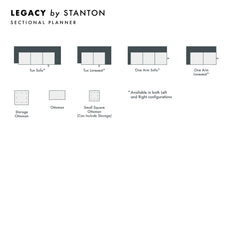 Legacy Custom Sofa / Sectional and Sofa Bed configuration shot - custom Stanton seating - Whats New Furniture Portland OR