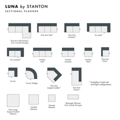 Luna Custom Sofa / Sectional configuration shot - custom sofa sectional by Stanton - Whats New Furniture Portland OR