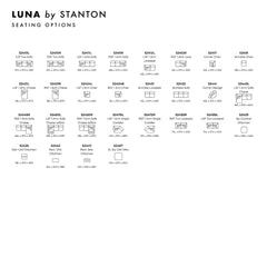 Luna Custom Sofa / Sectional spec sheet - custom sofa sectional by Stanton - Whats New Furniture Portland OR