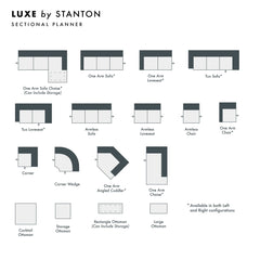 Luxe Custom Sofa / Sectional configuration shot - custom sofa sectional by Stanton - Whats New Furniture Portland OR