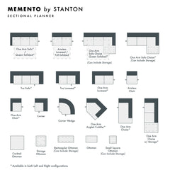 Memento Custom Sofa / Sectional and Sofa Bed configuration shot - custom Stanton seating - Whats New Furniture Portland OR