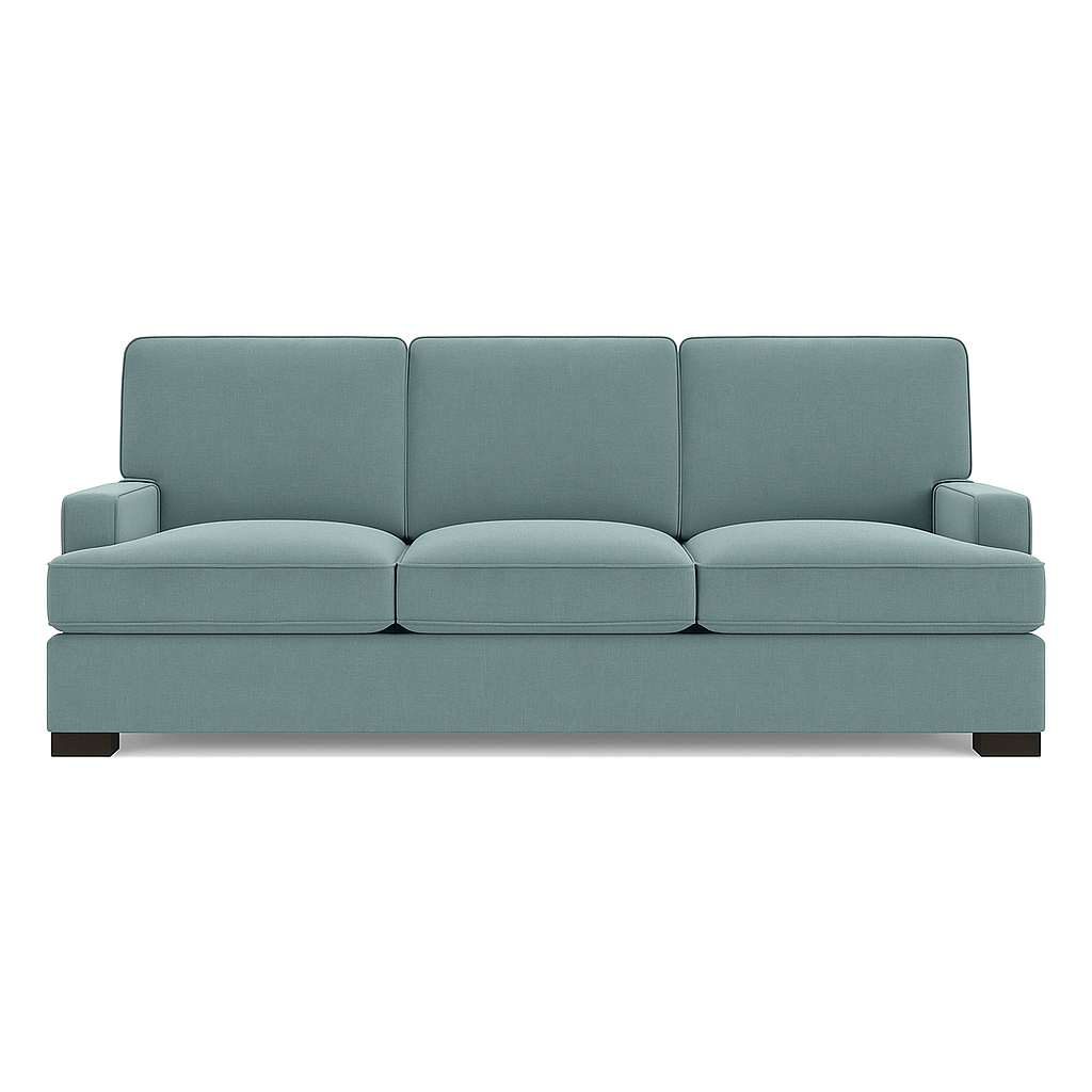 Memento Contemporary Sofa in Stellar Robin's Egg - Oregon-made sofa by Stanton - Whats New Furniture Portland OR