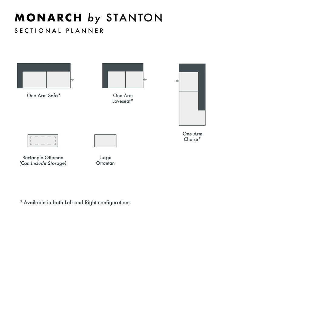 Monarch Custom Sofa / Sectional configuration shot - custom sofa sectional by Stanton - Whats New Furniture Portland OR