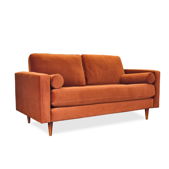 Nirvana Apartment Sofa in Nirvana Apt alternate angle - apartment-scale velvet sofa by Stanton - Whats New Furniture Portland OR