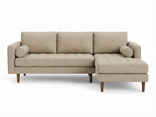 Nirvana Custom Sectional in Dominator Oatmeal fabric