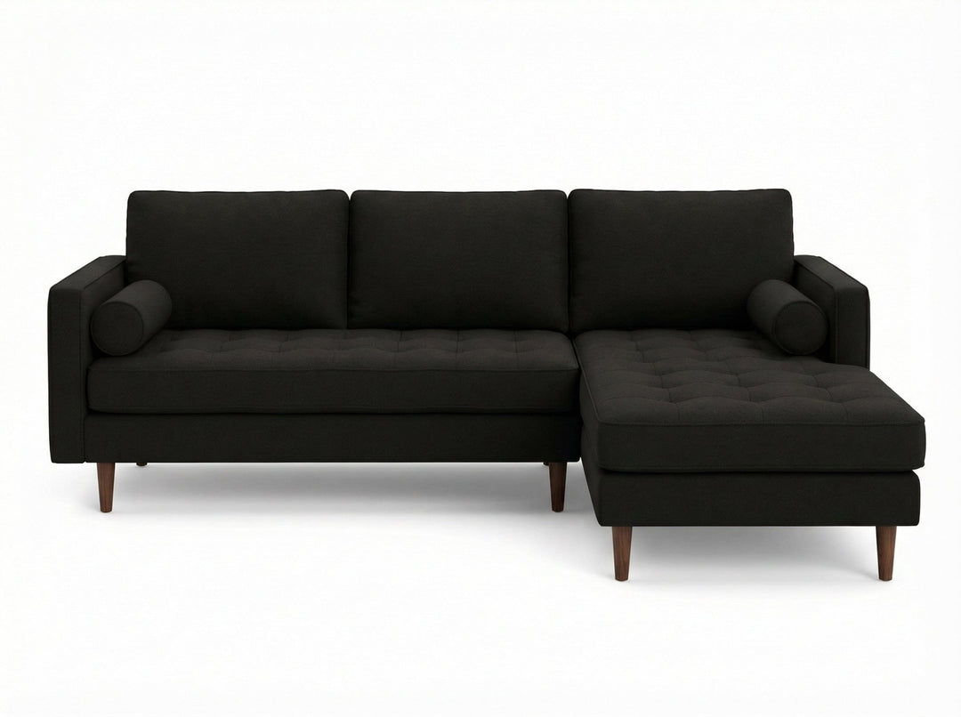 Nirvana Custom Sectional in Lightning Onyx fabric