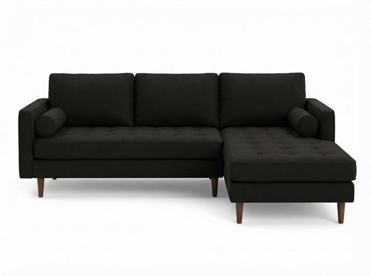 Nirvana Custom Sectional in Lightning Onyx fabric