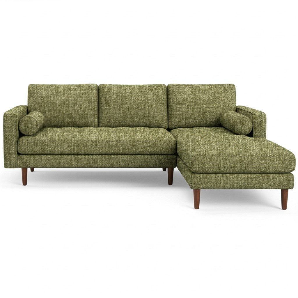 Nirvana Custom Sectional in Noriko Herb woven tweed fabric - Whats New Furniture Portland OR