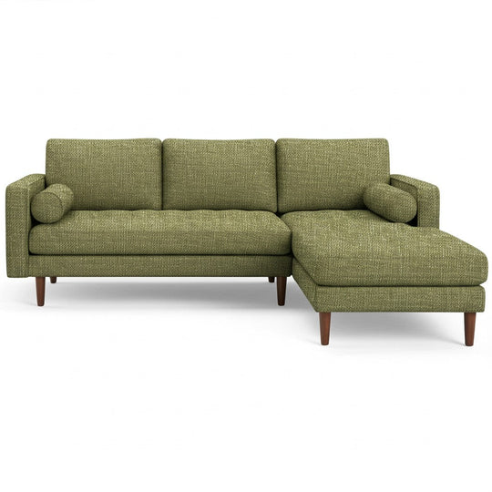 Nirvana Custom Sectional in Noriko Herb woven tweed fabric - Whats New Furniture Portland OR