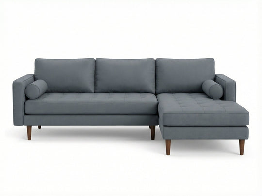Nirvana Custom Sectional in Peyton Slate fabric