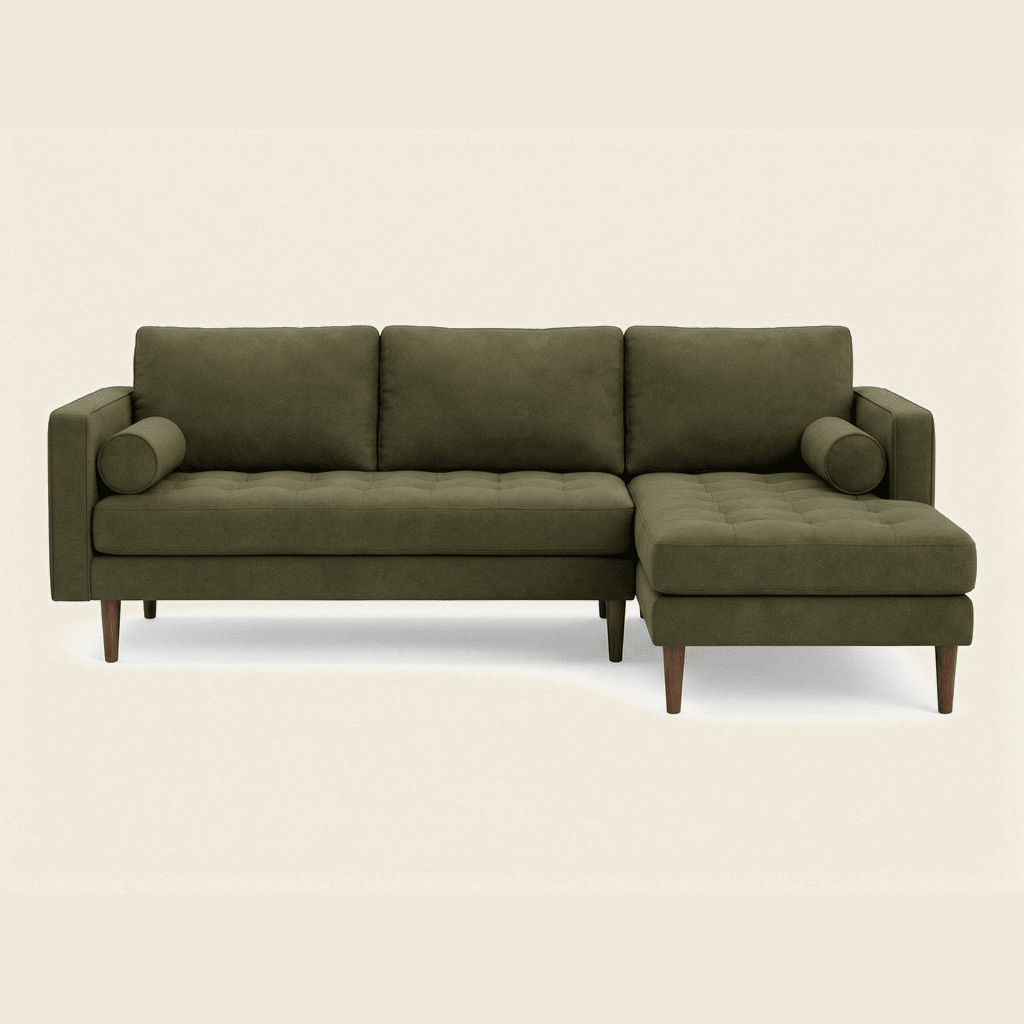 Stanton Nirvana Sofa Chaise in Vintage Moss