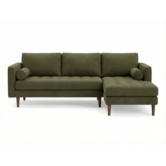 Nirvana Custom Sectional in Vintage Moss fabric