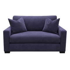 Nova Double Chair in Purple - side angle - mid-century modern loveseats - Whats New Furniture Portland OR