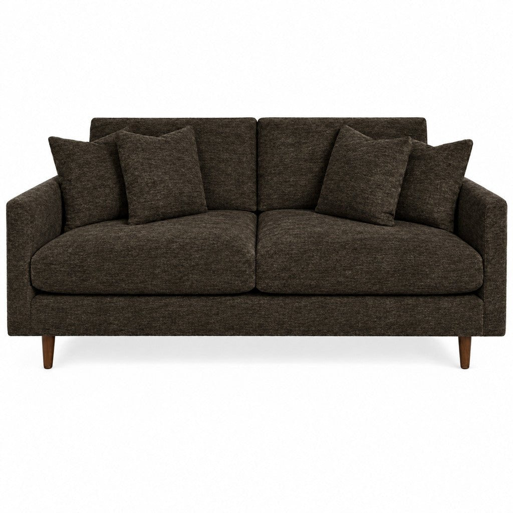 Oasis Loft Sofa in Galactic Chocolate — studio front view - custom sofa by Stanton - Whats New Furniture Portland OR