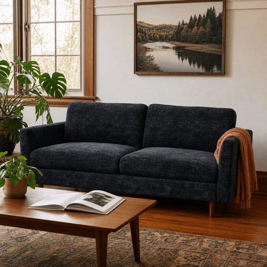 Oasis Loft Sofa in Gonzaga Federal styled in a Portland home - Whats New Furniture