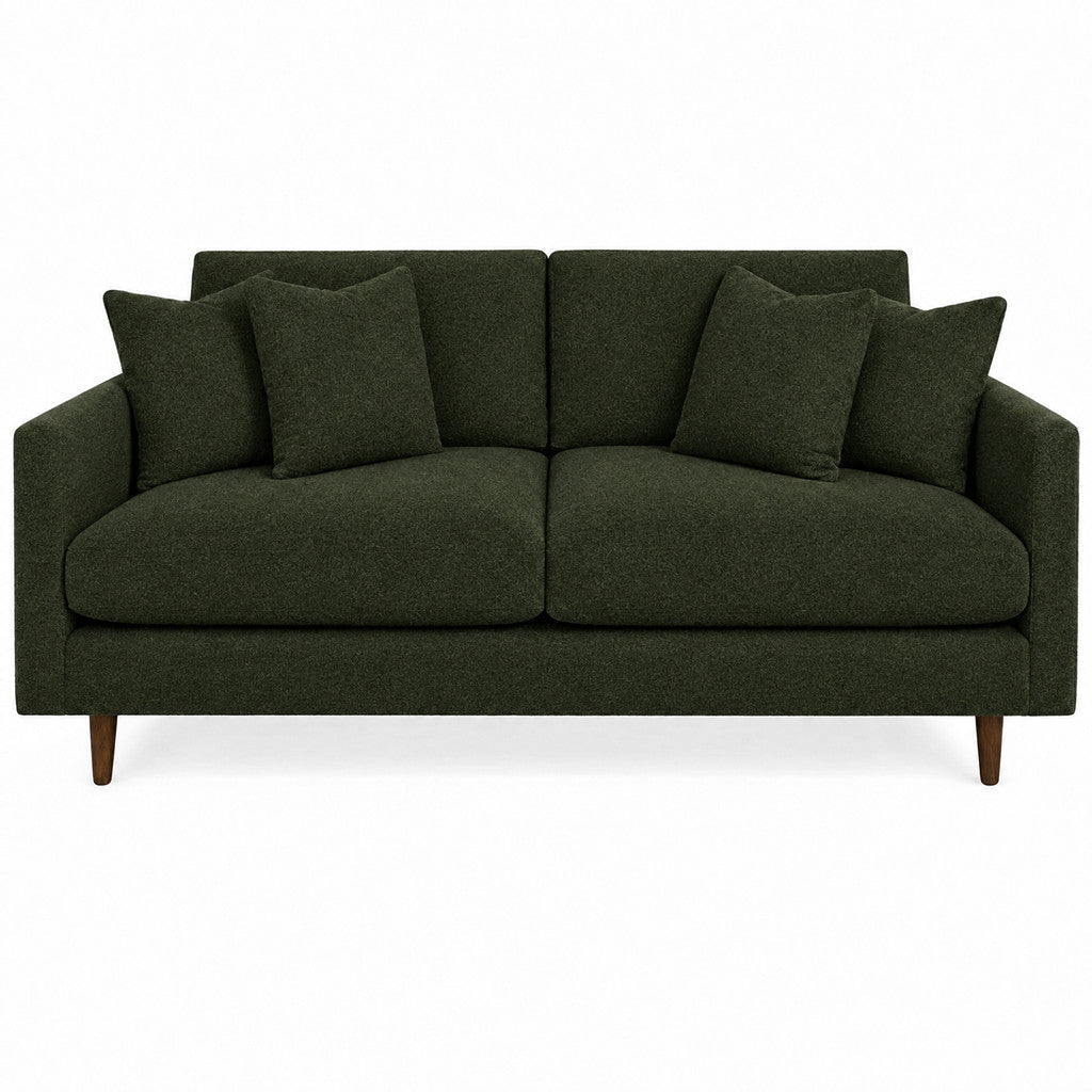 Oasis Loft Sofa in Shep Kale — studio front view - custom sofa by Stanton - Whats New Furniture Portland OR