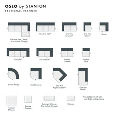 Oslo Custom Sofa / Sectional configuration shot - custom sofa sectional by Stanton - Whats New Furniture Portland OR