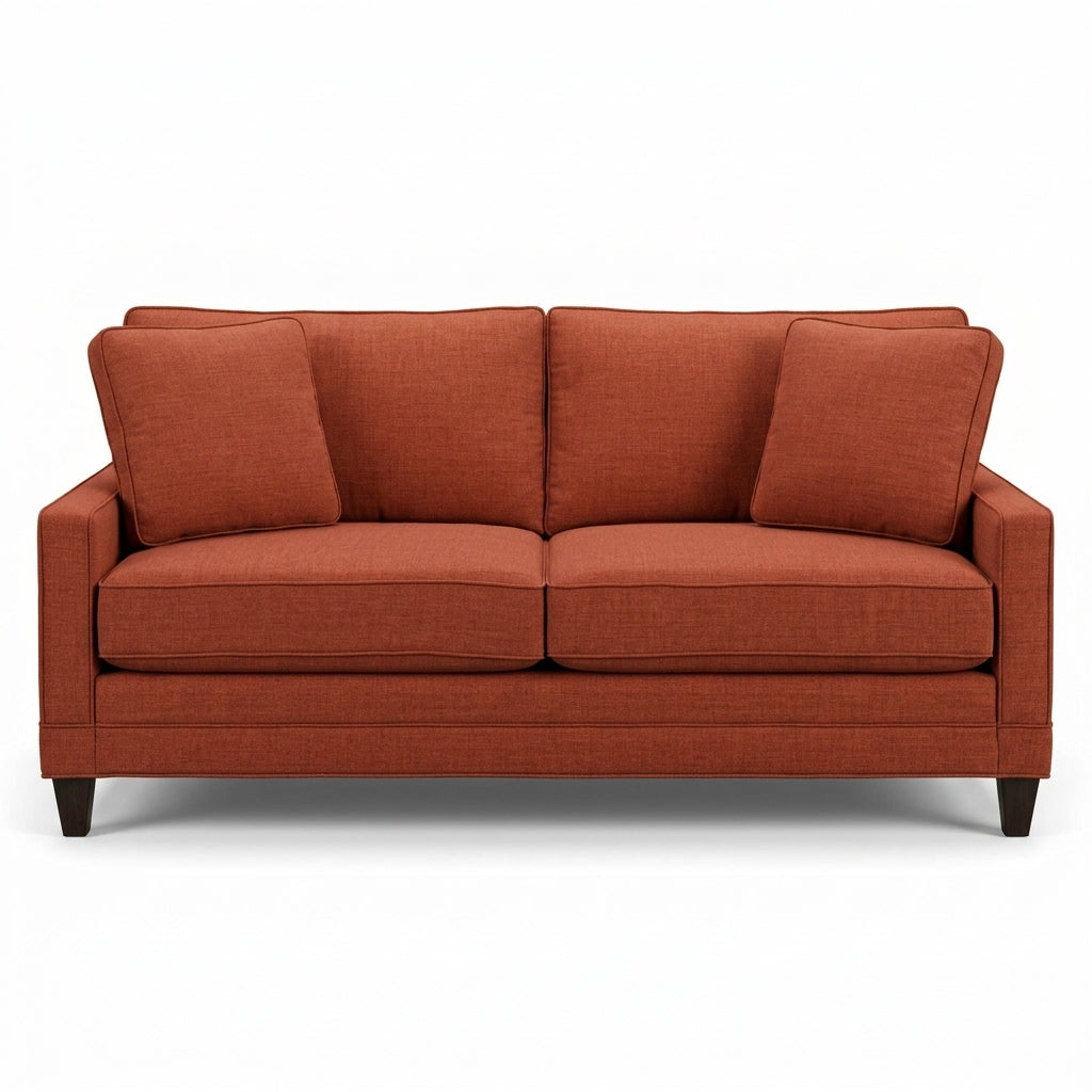 Pinnacle Loft Sofa in Bennett Marmalade - loft-scale custom fabric sofa by Stanton - Whats New Furniture Portland OR
