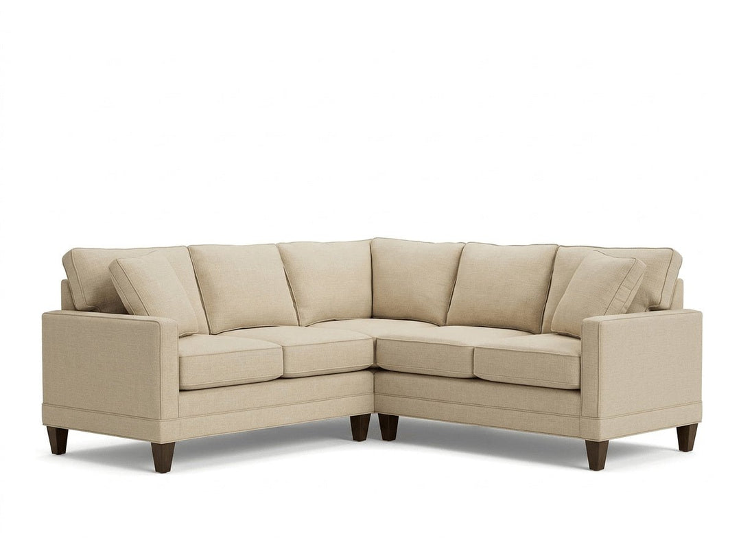Pinnacle Sectional in Upgrade Me Muslin, front view - Whats New Furniture