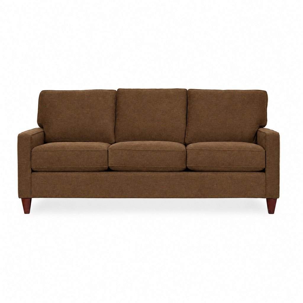 Pinnacle Sofa in Patagonia Adobe — studio front view - mid-century sofa by Stanton - Whats New Furniture Portland OR