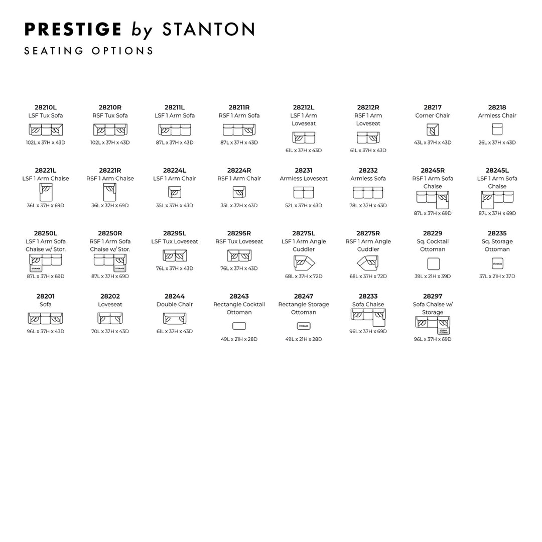 Prestige Custom Sofa / Sectional fabric options - custom sofa sectional by Stanton - Whats New Furniture Portland OR