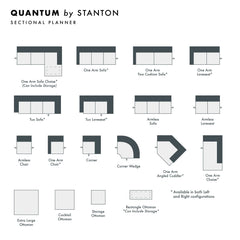 Quantum Custom Sofa / Sectional spec sheet - custom sofa sectional by Stanton - Whats New Furniture Portland OR