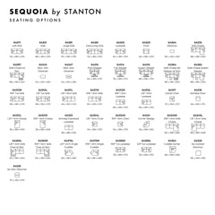 Sequoia Custom Sofa / Sectional and Sofa Bed dimension view - custom Stanton seating - Whats New Furniture Portland OR