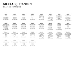 Sierra Custom Sofa / Sectional and Sofa Bed dimension view - custom Stanton seating - Whats New Furniture Portland OR