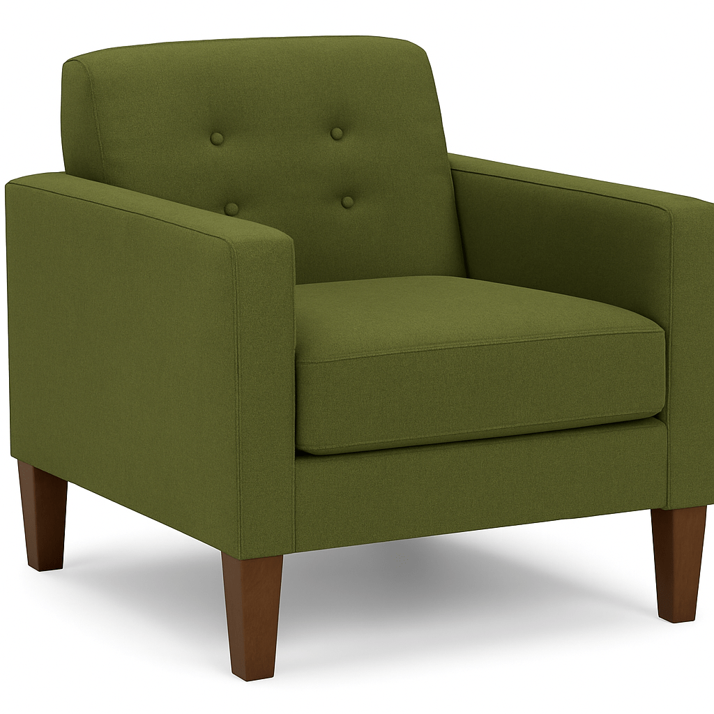 Solace Accent Chair in Vintage Moss variant front view - accent chair by Stanton - Whats New Furniture Portland OR