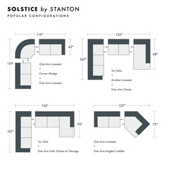 Solstice Custom Sofa / Sectional sectional configuration view - custom sofa sectional by Stanton - Whats New Furniture Portland OR