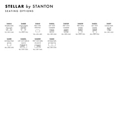 Stellar Custom Sofa / Sectional dimension view - custom sofa sectional by Stanton - Whats New Furniture Portland OR
