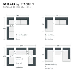 Stellar Custom Sofa / Sectional sectional configuration view - custom sofa sectional by Stanton - Whats New Furniture Portland OR