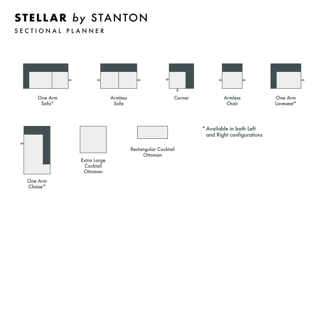 Stellar Custom Sofa / Sectional spec sheet - custom sofa sectional by Stanton - Whats New Furniture Portland OR