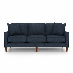 Summit Custom Sofa / Sectional in Lush Marine fabric colorway front view - custom sofa sectional by Stanton - Whats New Furniture Portland OR