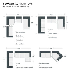 Summit Custom Sofa / Sectional sectional configuration view - custom sofa sectional by Stanton - Whats New Furniture Portland OR
